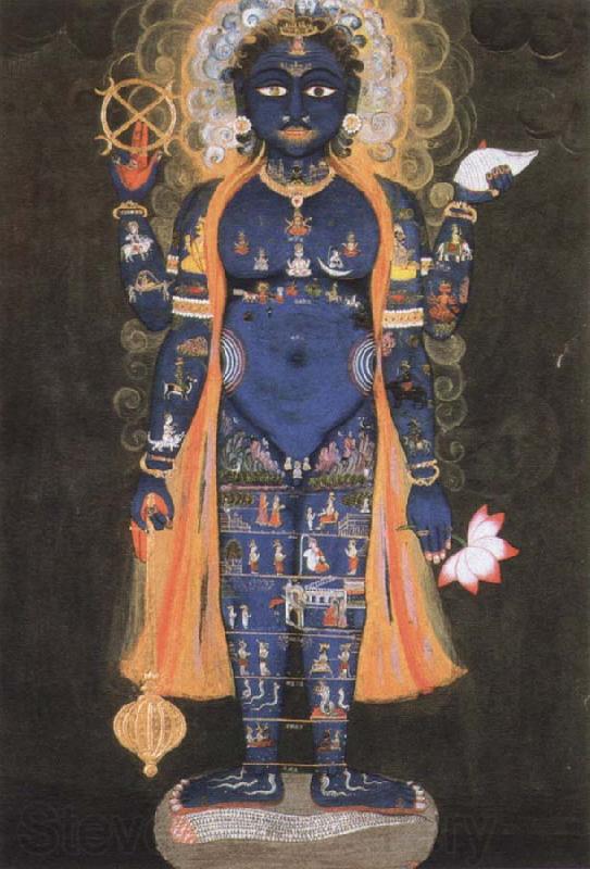 Ambrogio Lorenzetti vishnu visvarupa,preserver of the universe,represnted as the whole world